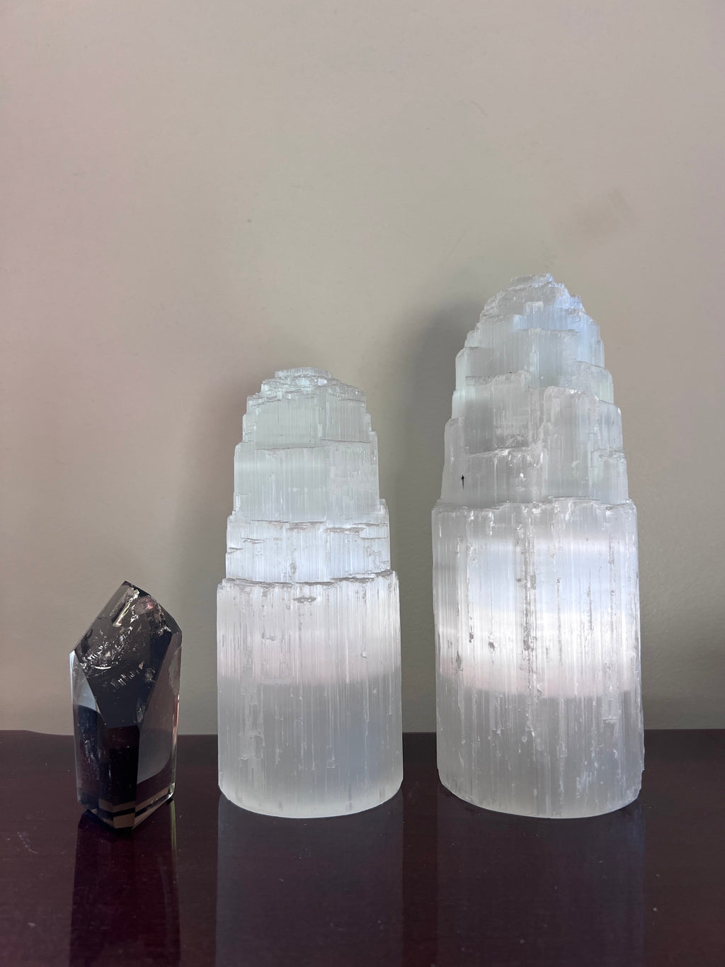 Raw Selenite Skyscraper Lamp image 6