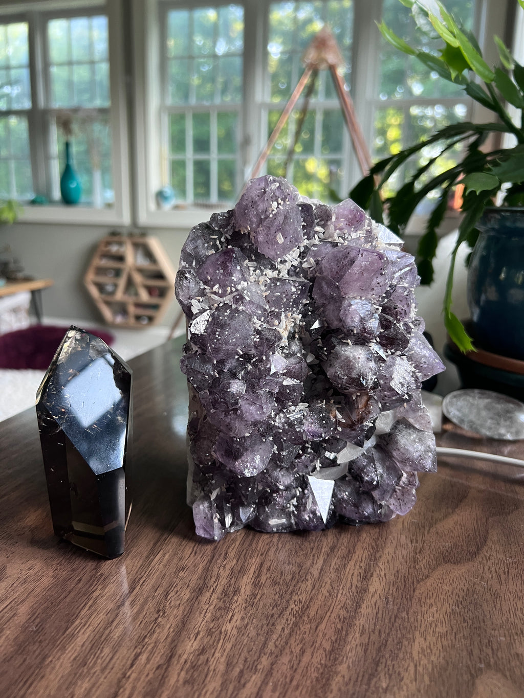 Amethyst Cluster Crystal Lamp image 2