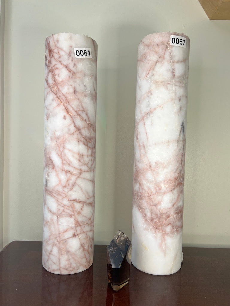 Cherry Blossom Calcite Cylinder Crystal Lamp image 3