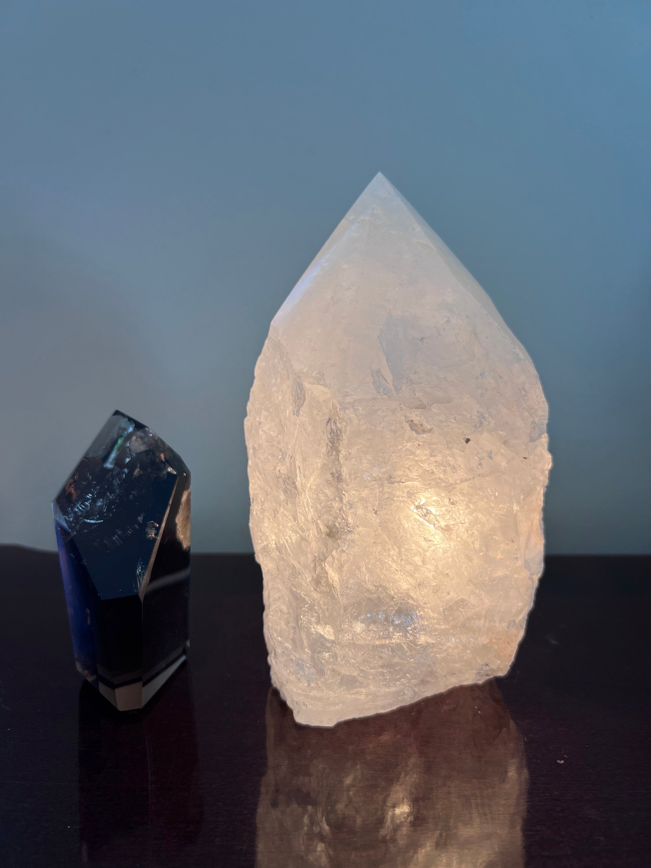 Clear Quartz Polished Point Crystal Lamp image 0