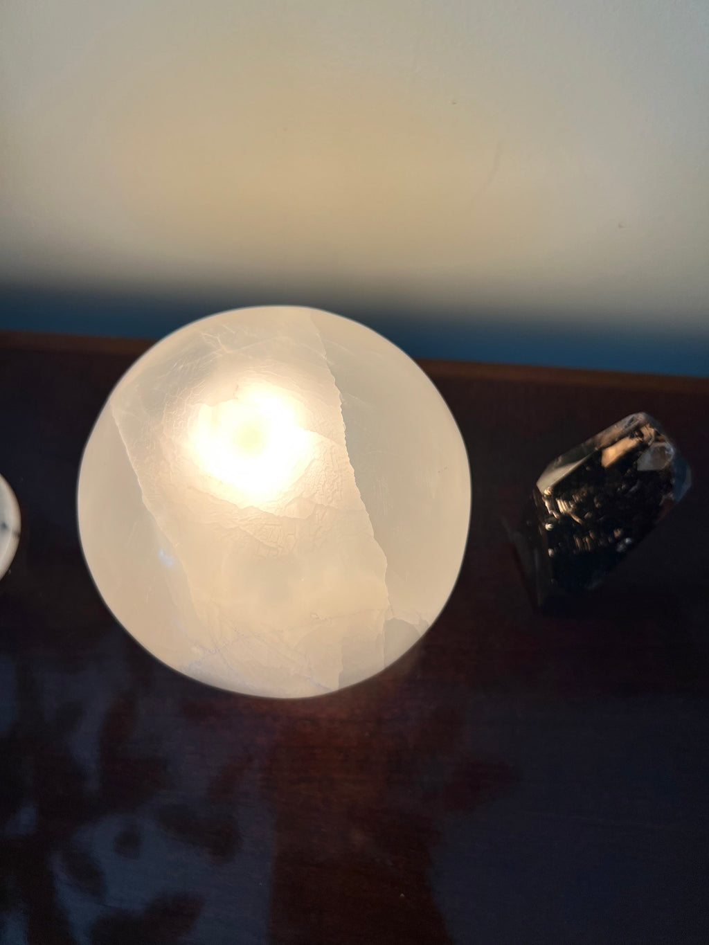 Selenite Moon Lamp image 5