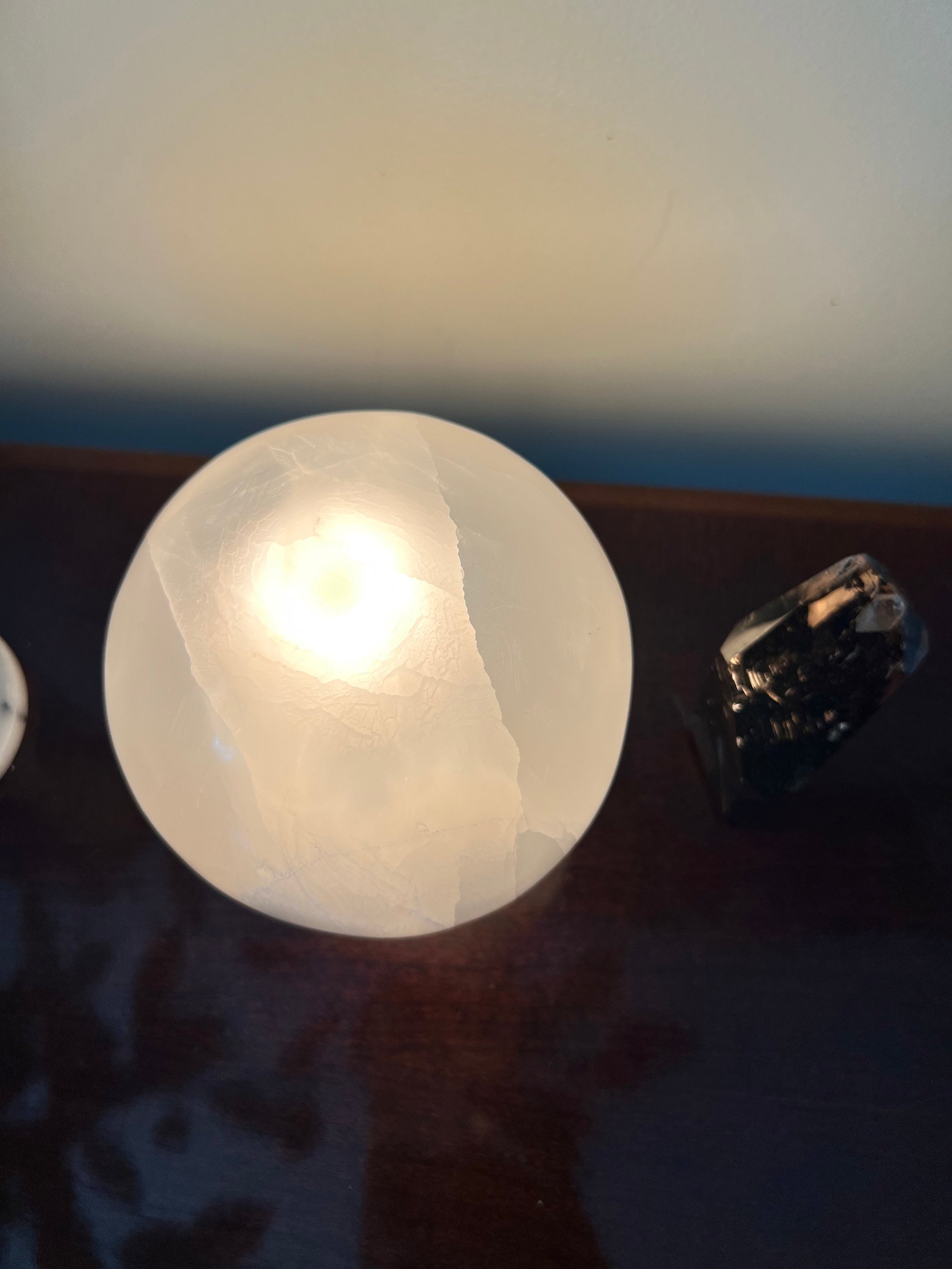 Selenite Moon Lamp image 5