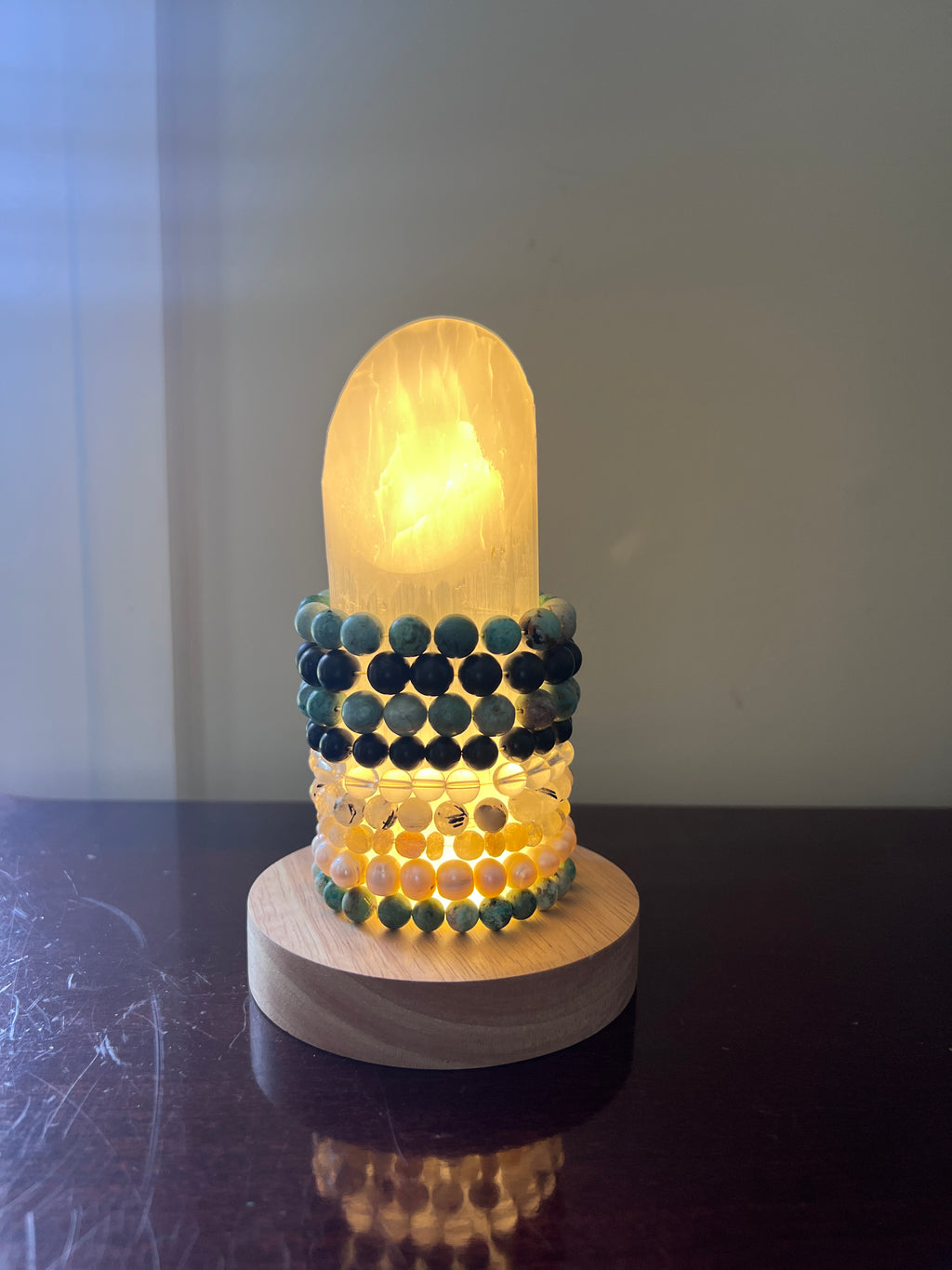 Selenite Lipstick Cylinder & Lamp image 1