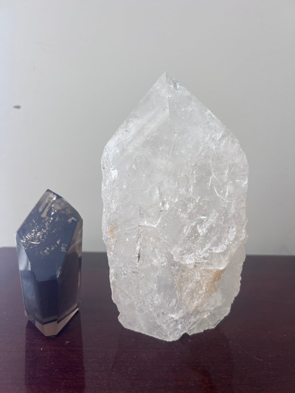 Clear Quartz Polished Point Crystal Lamp