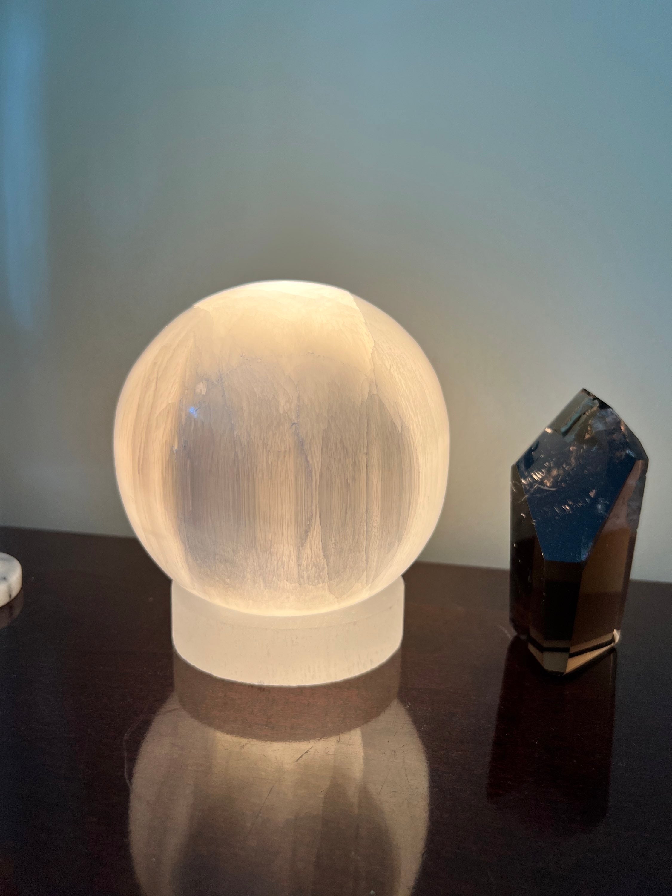 Selenite Moon Lamp image 1