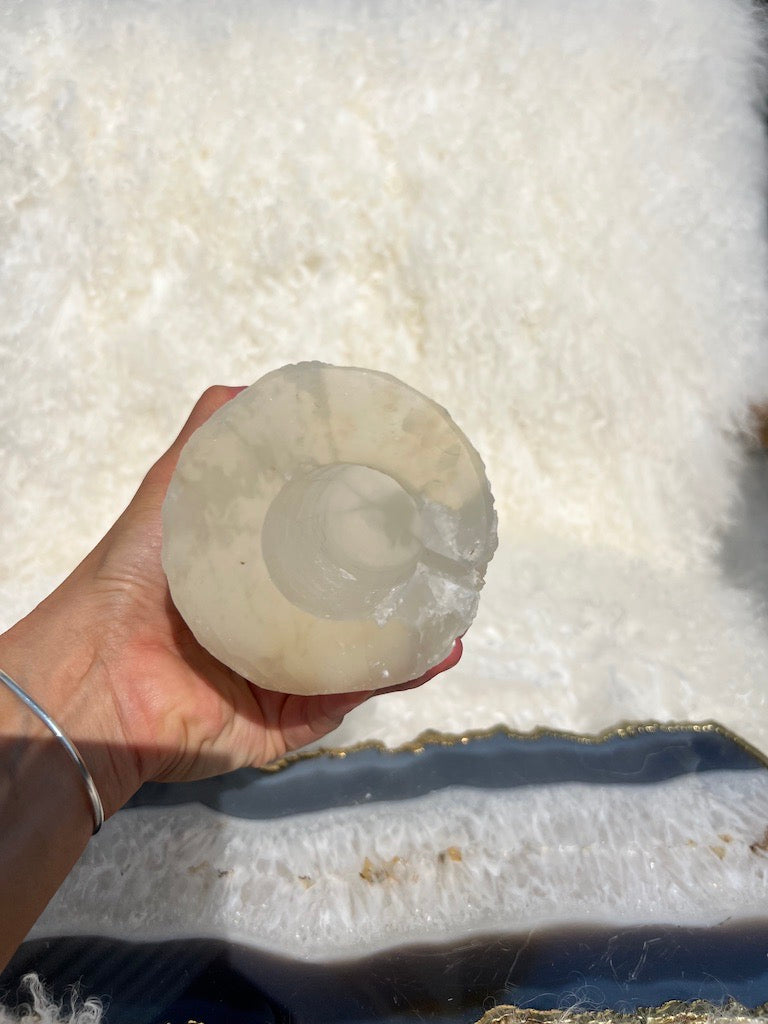 Raw Selenite Skyscraper Lamp image 7