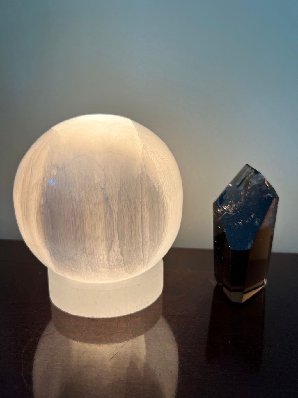 Selenite Moon Lamp image 0