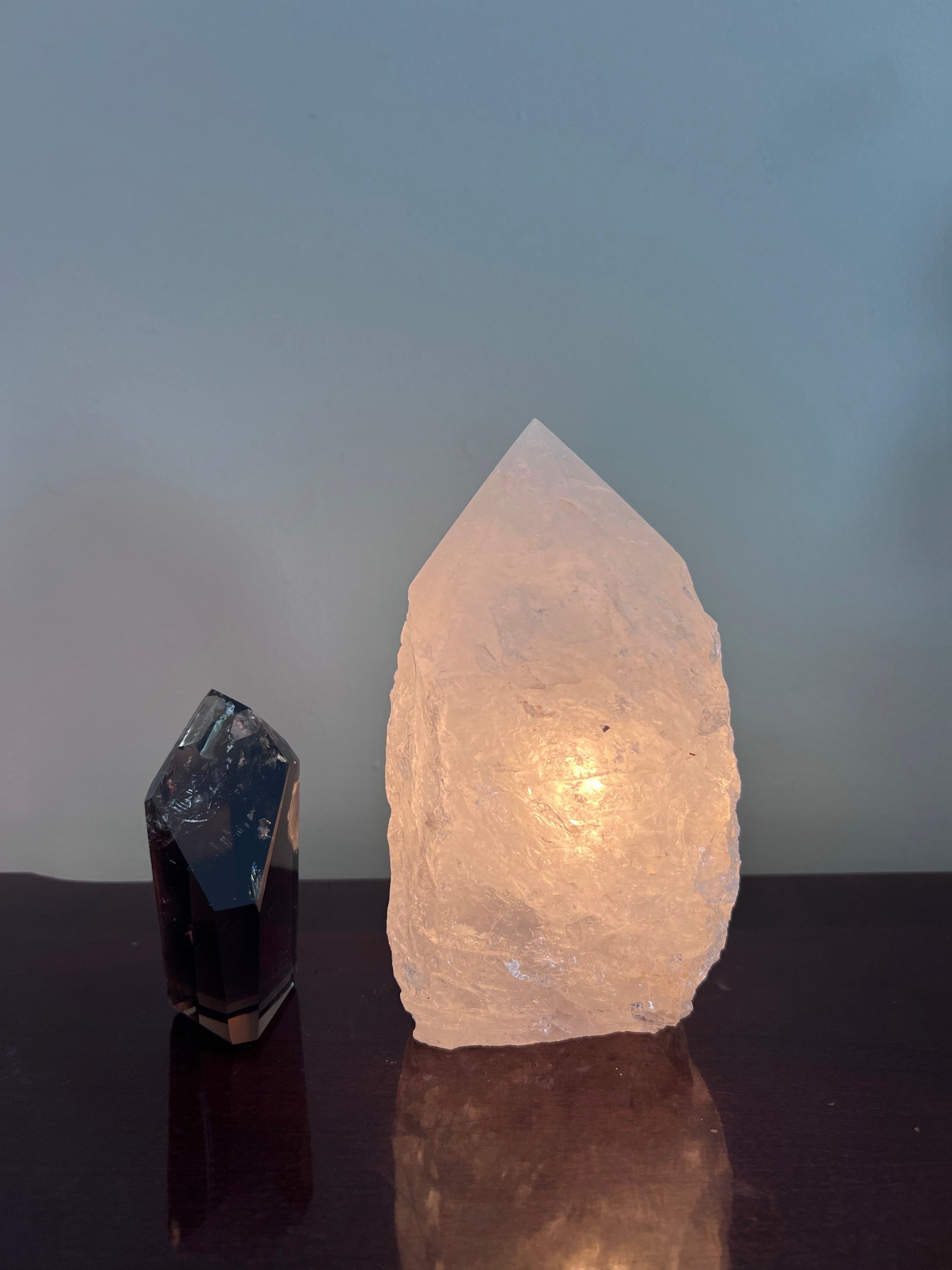 Clear Quartz Polished Point Crystal Lamp image 2