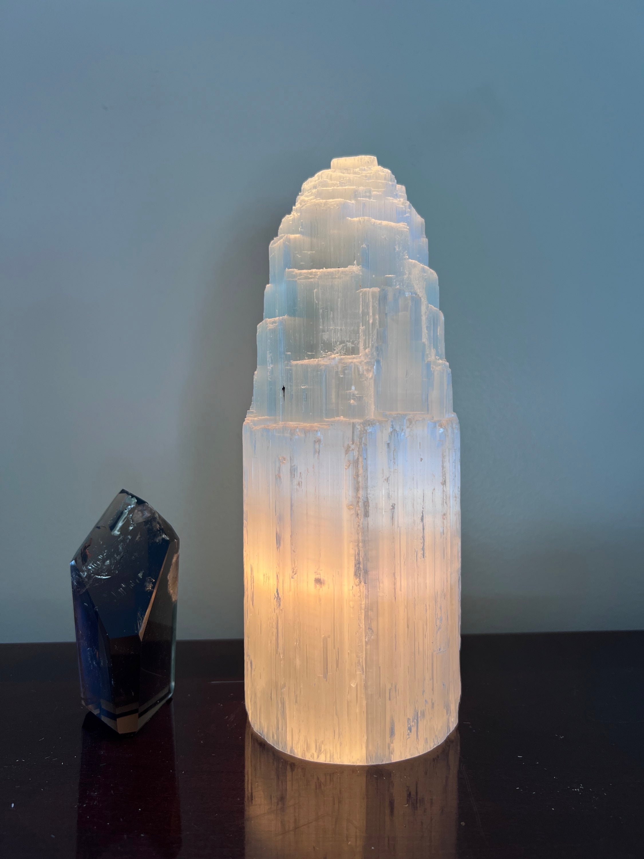 Raw Selenite Skyscraper Lamp image 3